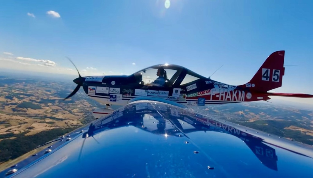 Avion Evektor Sportstar F-HAKM de l'aeroclub ACAM au tour aérien des jeunes pilotes 2026